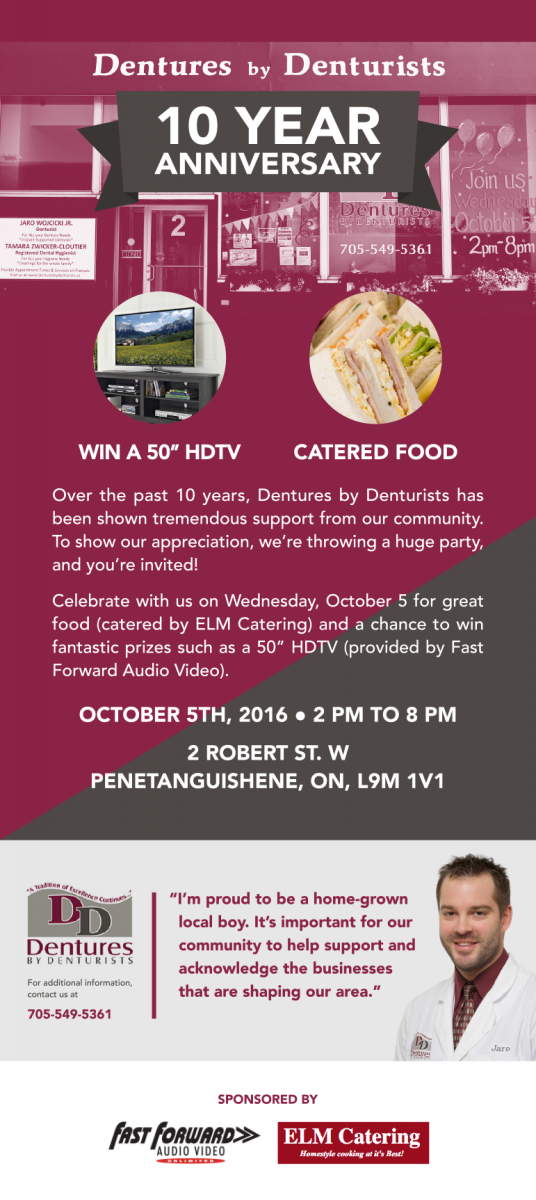 Win a 50" HDTV, Catered Food! October 5th, 2016 from 2pm to 8pm